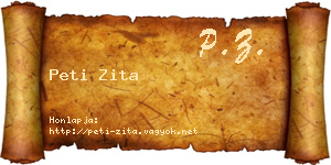 Peti Zita névjegykártya