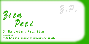 zita peti business card